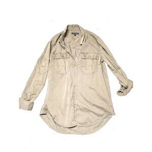 Army Green Utility Lightweight Cotton Blouse -Banana Republic - Size S